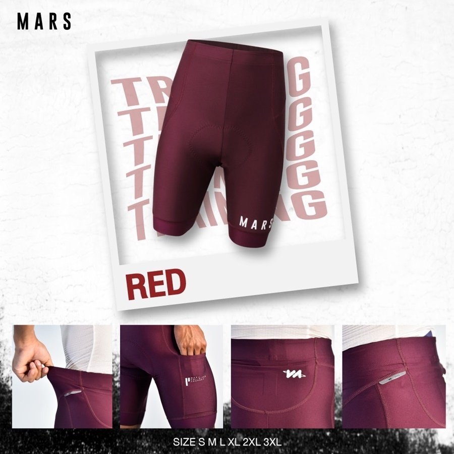 กางเกงปั่นจักรยานขาสั้น MARS รุ่น Training รุ่นใหม่ล่าสุด เนื้อผ้าทำมาจากวัสดุโพลีเอสเตอร์ ไนลอน ไลคร่า และ สแปนเด็กซ์ เจเนเรชั่นใหม่ ระบายเหงื่อได้ดีเยี่ยม 2025