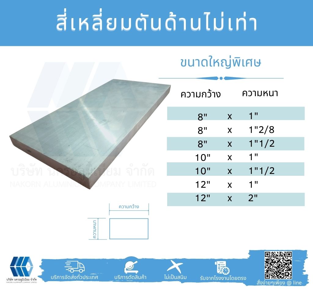 Al สี่เหลี่ยมตัน ด้านไม่เท่า พิเศษ