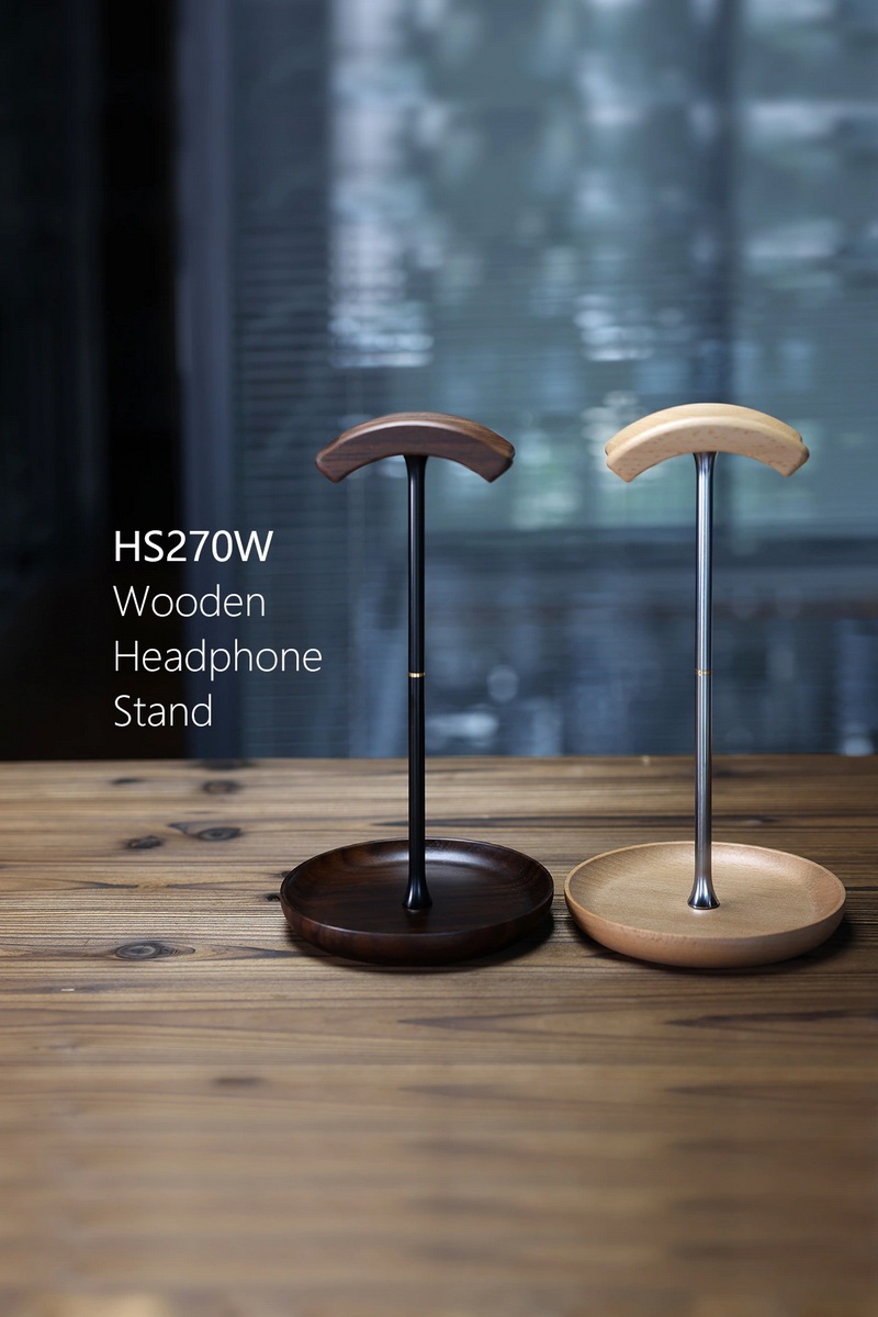 DD HS270W ขาตั้งหูฟังผสมผสานระหว่างไม้และโลหะ ไม่ล้มง่าย คานศีรษะที่ถอดออกได้