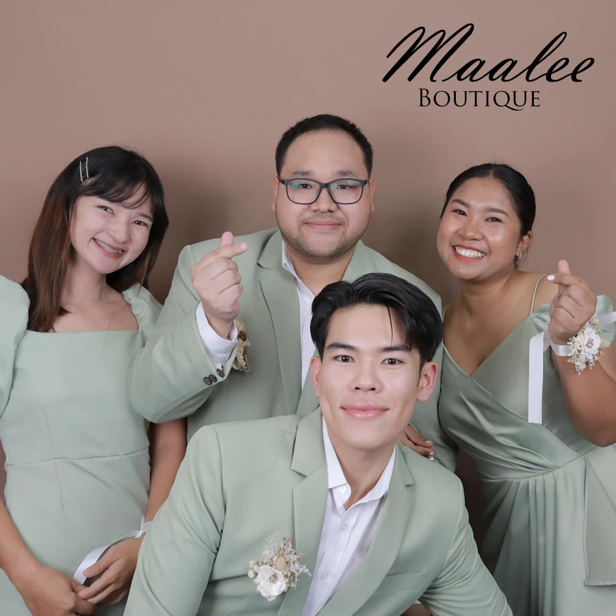 พร้อมเช่า ชุดสูทชาย สีชาเขียว งานตัดสูทพลัสไซส์ (ไม่มีกั๊ก)