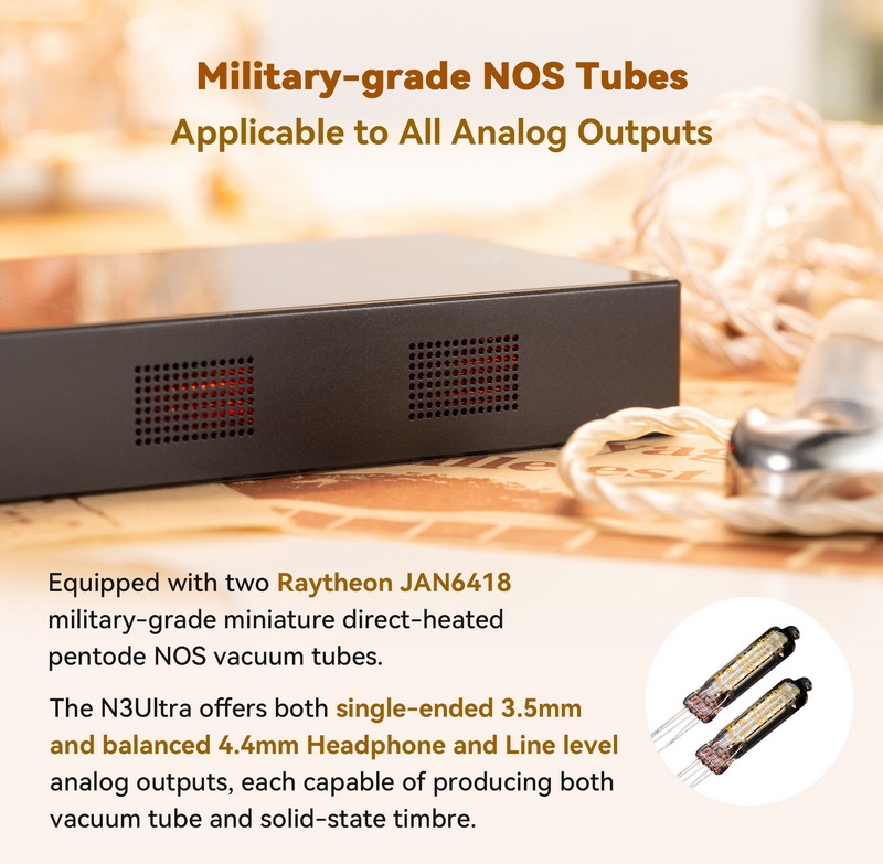 Cayin N3Ultra DAP พกพาชิป DAC AK4493S x2, Triple Timbre, JAN6418 x2 เกรดทหาร, วงจรหลอดแก้วรุ่น 3 ประกันศูนย์ไทย