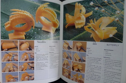 ศิลปะการแต่งผัก (The Art of Vegetable Garnish) แต่งโดย อาจารย์โสภาพรรณ อมตะเดชะ