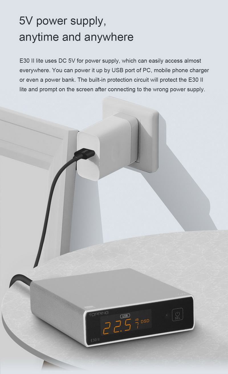 Topping E30ii Lite DAC ตั้งโต๊ะชิป AK4493S ประกันศูนย์ไทย