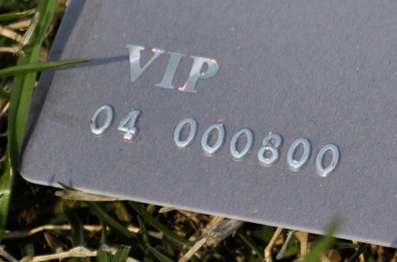 ตัวอย่างการ์ดรันเลขนูน บัตรแข็งปั๊มเลข
