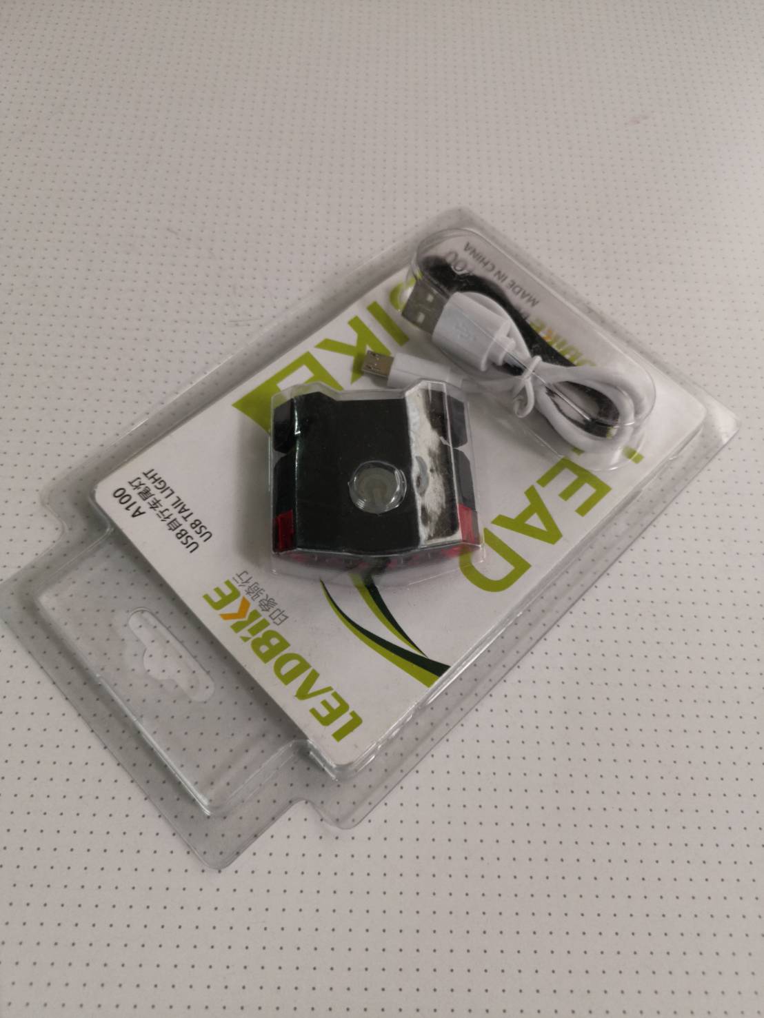 ไฟท้าย Leadbike A100 USB Bicycle Tail Light Waterproof Bike Light - Black