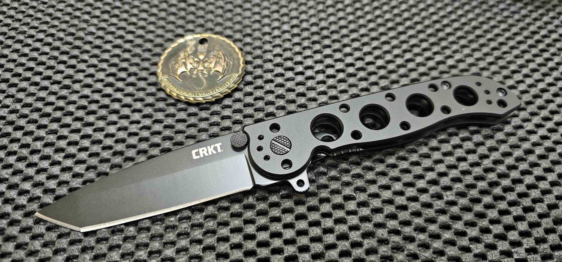 CRKT Carson Tanto Frame Lock Flipper Knife (3.05" Black)
