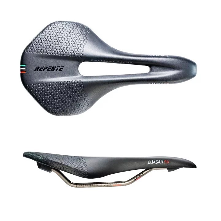 อานจักรยาน REPENTE รุ่น Quasar 2.0 รางStainless Steel Shot 304 - กว้าง 142 mm - มีให้เลือก 2 สี- MADE IN ITALY