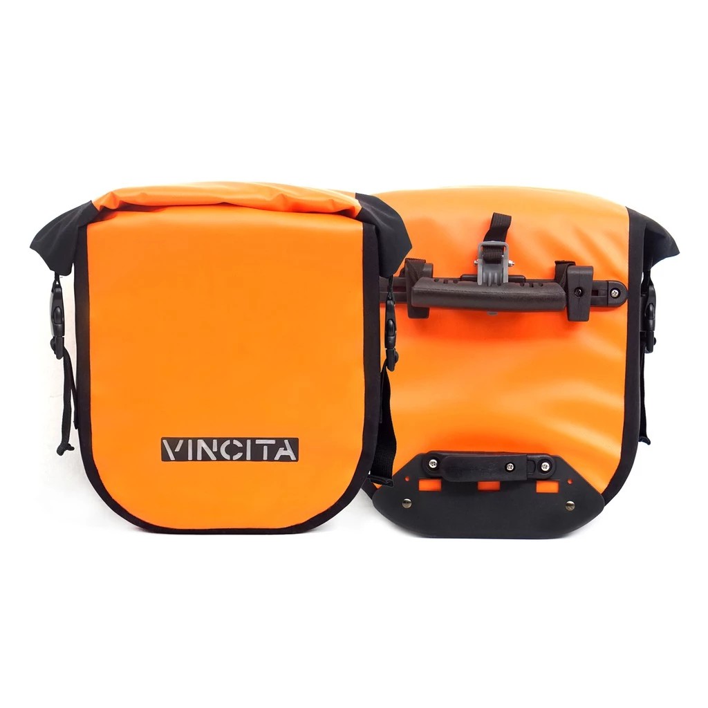 VINCITA B050WP-V กระเป๋าแพนเนียร์กันน้ำเล็ก *ราคาสำหรับ 1 คู่" วางบนตะแกรงหน้าหรือหลัง