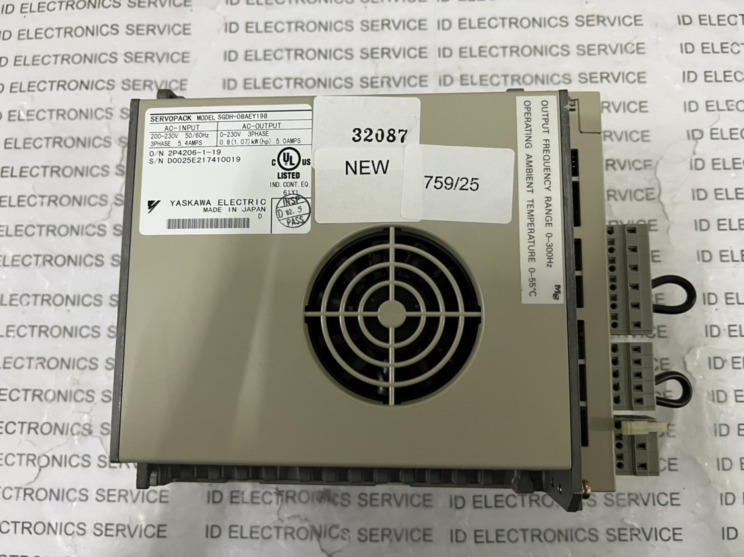 SGDH-08AEY198 SERVO DRIVE " YASKAWA "