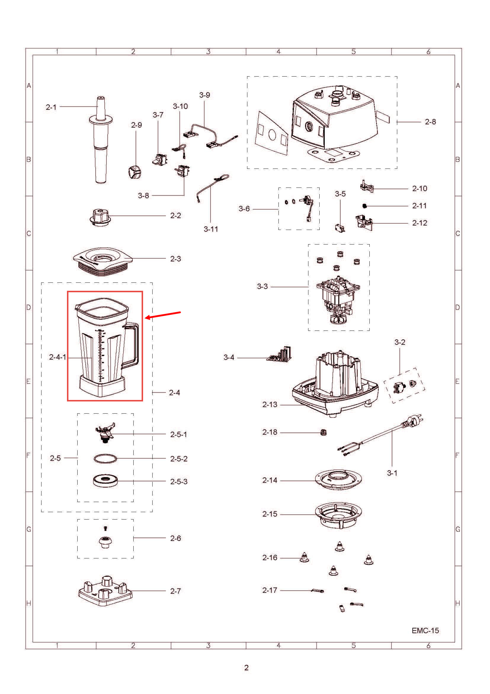 โถปั่นน้ำ OTTO อ็อตโต้ รุ่น BE-127A, SHARP รุ่น EMC-15, NANOTECH รุ่น NT010 #8145