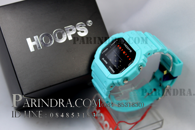 นาฬิกา Hoops ระบบดิจิตอลสีฟ้าทึบ