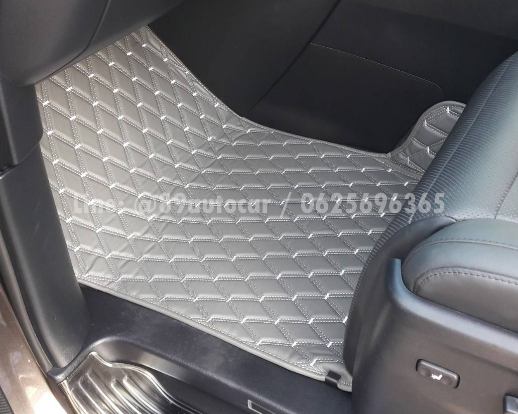 พรมรถยนต์ Toyota Alphard 2023 ปูพรมVVIPด้ายคู่ สีเทาด้ายเทา
