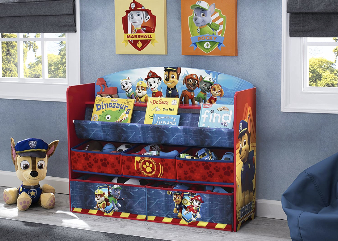 ชั้นเก็บของ ชั้นวางหนังสือ ขนาดใหญ่ ลาย พาวพาโทรล Delta Children PAW Patrol Deluxe Book and Toy Organizer (แบบใหม่ล่าสุด) ลิขสิทธิ์แท้นำเข้าอเมริกา