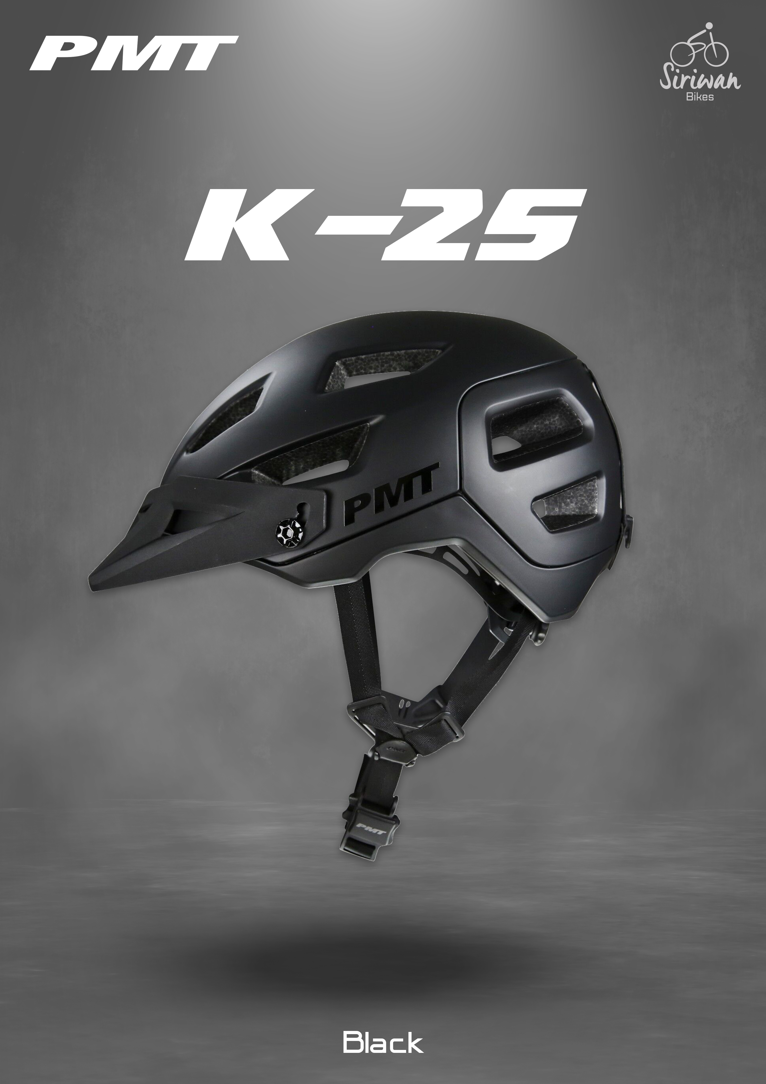 หมวกปั่นจักรยาน PMT รุ่น K-25 ระบายอากาศได้ดี M : 54-58cm