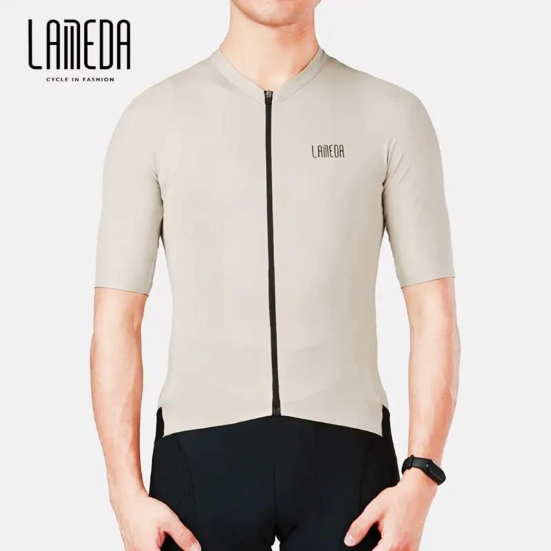 เสื้อปั่นจักรยาน LAMEDA PREMIUM BETA SHORT SLEEVE 2024 Unisex | KHAKI, WHITE