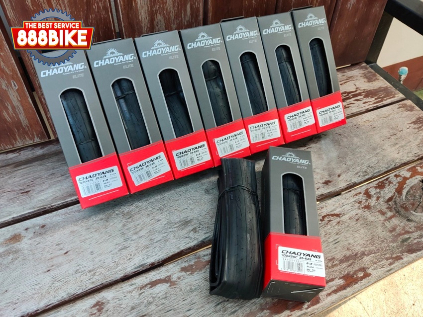 ยางนอกเสือหมอบ Chaoyang 700x25c silica compound, EB50205003F 120TPI มีกันหนาม TUBELESS READY, H-494