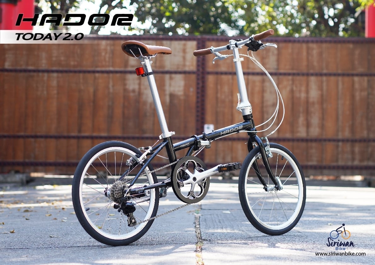 จักรยานพับได้ HADOR TODAY 2.0 Folding bike ล้อ 20" ชุดเกียร์ LT-Woo A5 9 สปีด เฟรม CHROMOLY