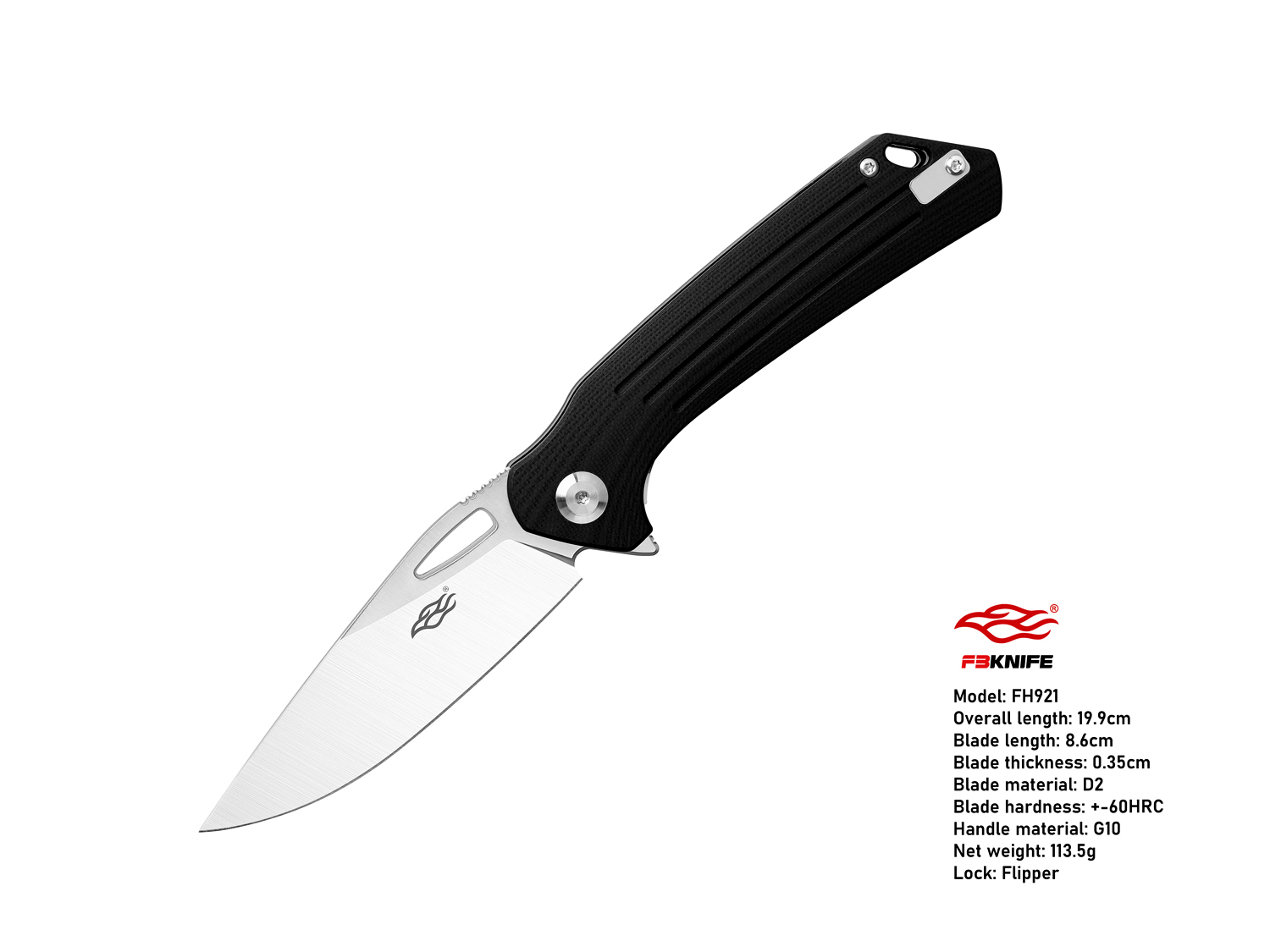 *NEW* มีดพับ Ganzo กานโซ่ รุ่น FH921-BK / D2 Steel / ของแท้ 100%