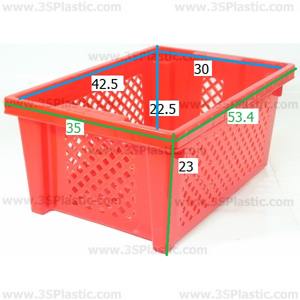 ลังทึบ สลับซ้อน ขนาด 35 x 53.4 x 23 cm. เบอร์ 424
