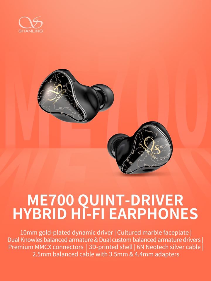 ขาย Shanling ME700 หูฟัง 5 ไดร์เวอร์ (4BA+1DD) รองรับ Hi-RES