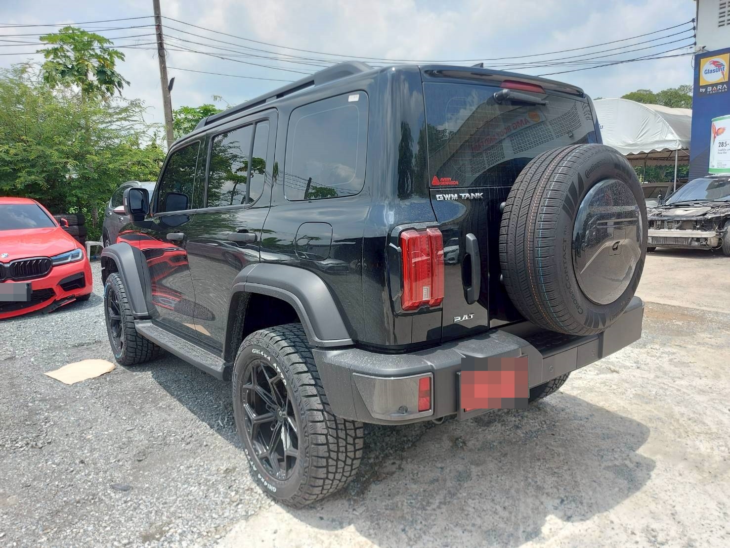 พรมกระดุมปูพื้นรถ Tank300 ปี 2025 สีดำขอบดำ เต็มคัน