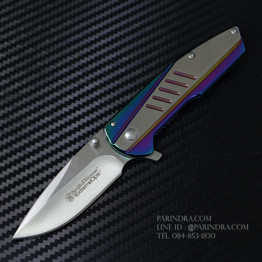 มีดพับ Smith&Wesson Knives ด้ามสีรุ้ง (OEM)