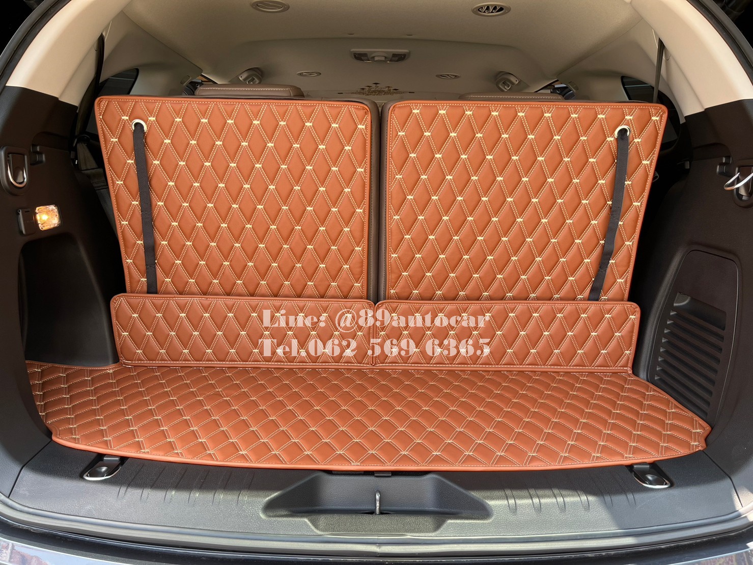 Isuzu Mu-X (มิวเอ็กซ์) 2021-2023 ปูพรมVVIP สีน้ำตาลเข้มด้ายทอง เต็มคัน