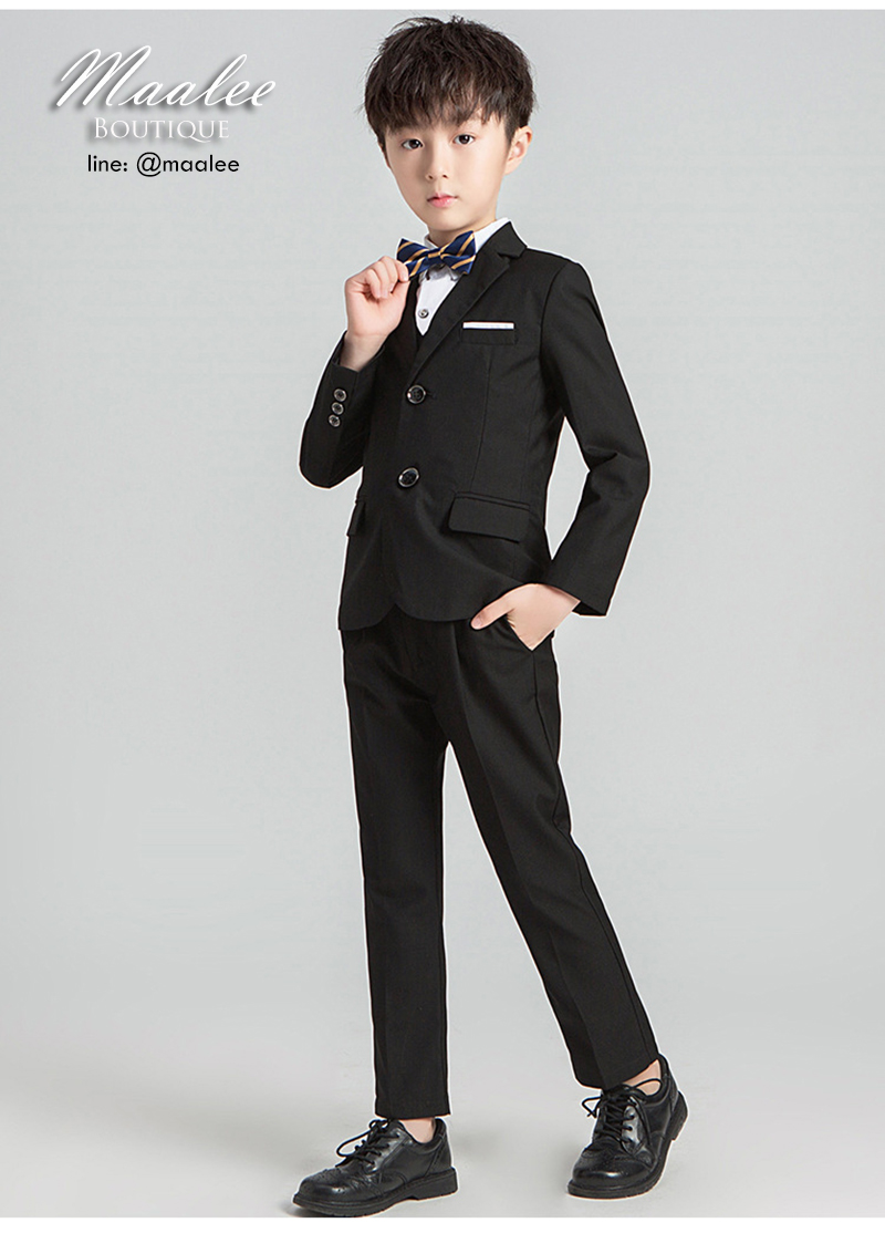 พร้อมเช่า ชุดสูทเด็กชาย สีดำ ** พร้อมเช่า ไซส์ 110, 120, 130, 140 , 150 , 160 ,170 **