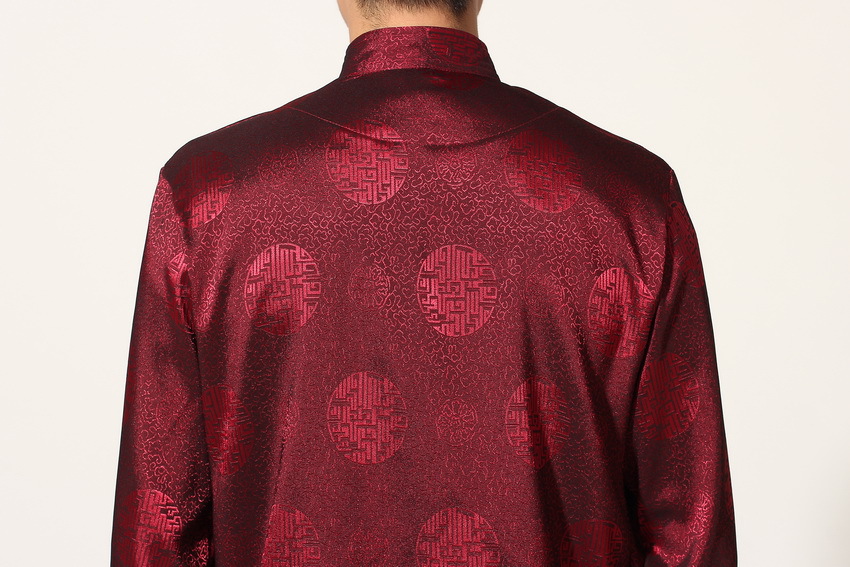 Pre-order ชุดจีน ชาย เสื้อพร้อมกางเกง สีแดง