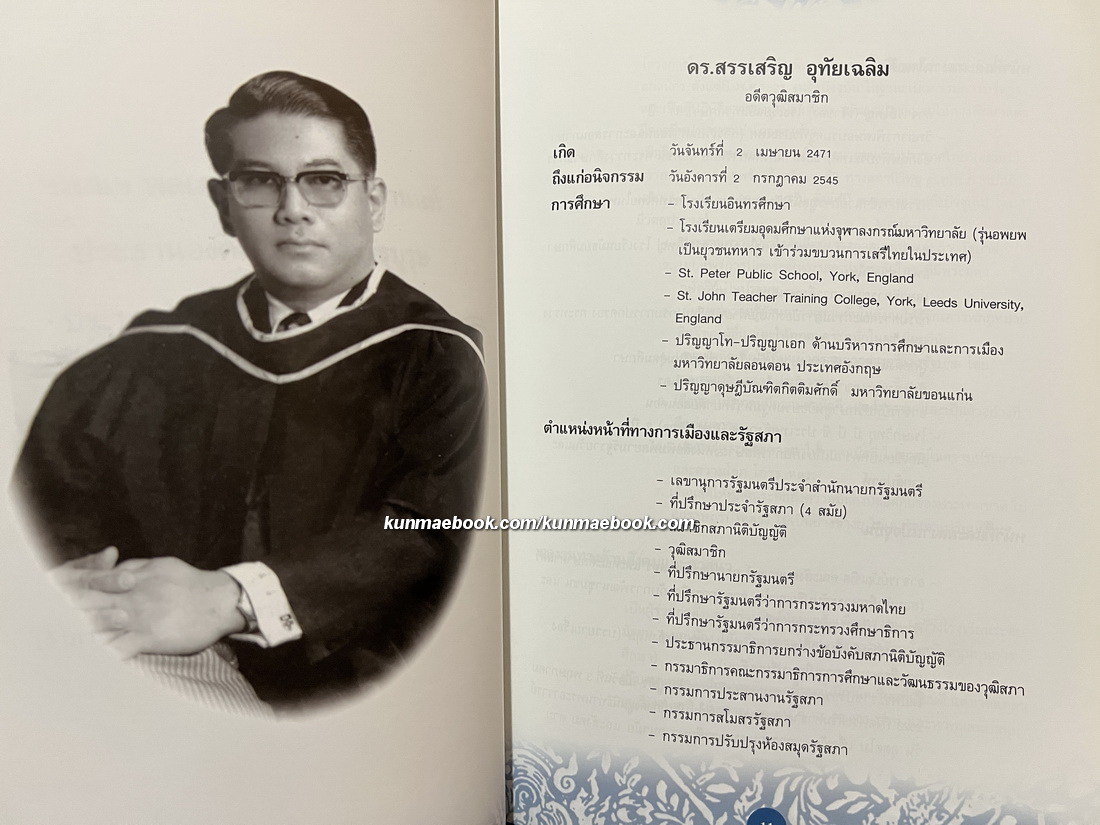 อนุสรณ์ในงานพระราชทานเพลิงศพ นายสรรเสริญ อุทัยเฉลิม ป.ม.,ท.ช. อดีตสมาชิกวุฒิสภา