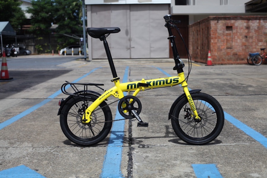จักรยานพับได้ MAXIMUS รุ่น Piccolo ล้อ 16" เกียร์ 1 Speed เฟรมเหล็ก ดิสเบรกหน้า - หลัง รับประกันตัวเฟรม 3 ปี