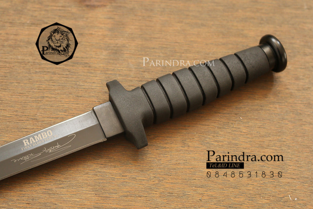 มีดเดินป่าใบตาย RAMBO VI สุดโหด สีดำ