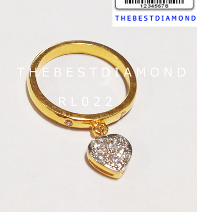 RL022 แหวน2in1 ใส่เป็นแหวน หรือ ห้อยเป็นจี้ ได้ ตรงตุ้งติ้งเป็นรูปหัวใจ น่ารักมากๆๆ คุ้มสุดๆๆ เพชรวิ๊งๆ