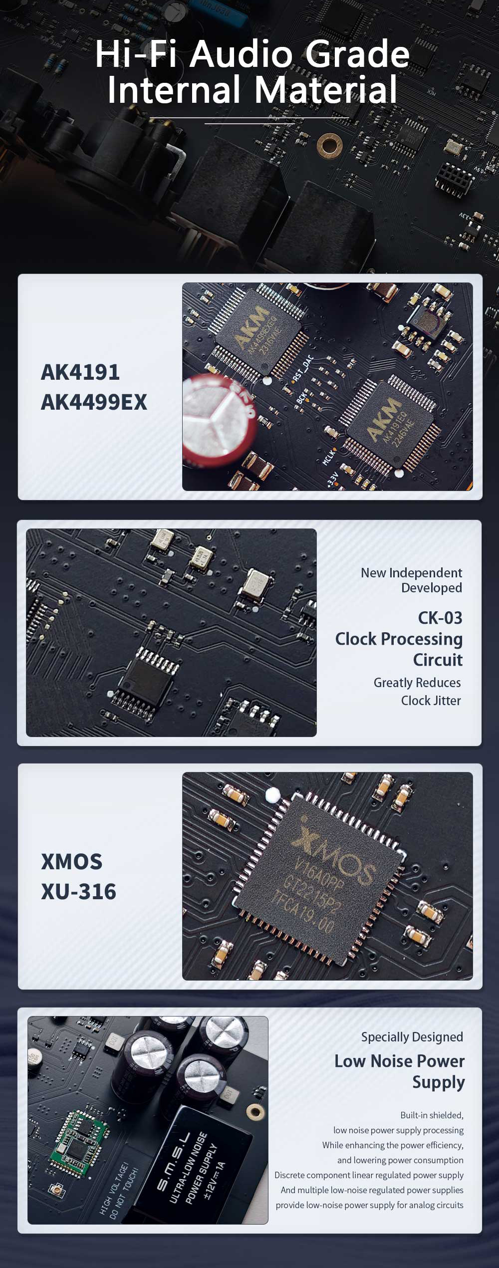 SMSL RAW-DAC1 ตัวถอดรหัสสัญญาณเสียง DAC ชิป AK4191+AK4499EX รองรับ MQA, LDAC ประกันศูนย์ไทย