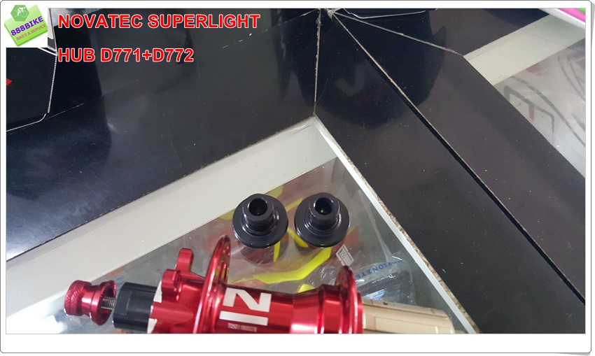 ดุมดิส ดุมเสือภูเขา NOVATEC D771SB(9mm.)+D772SB(10mm.) (หน้า+หลัง) Bearing 2017 Superlight (กล่องพลาสติกสีดำ)