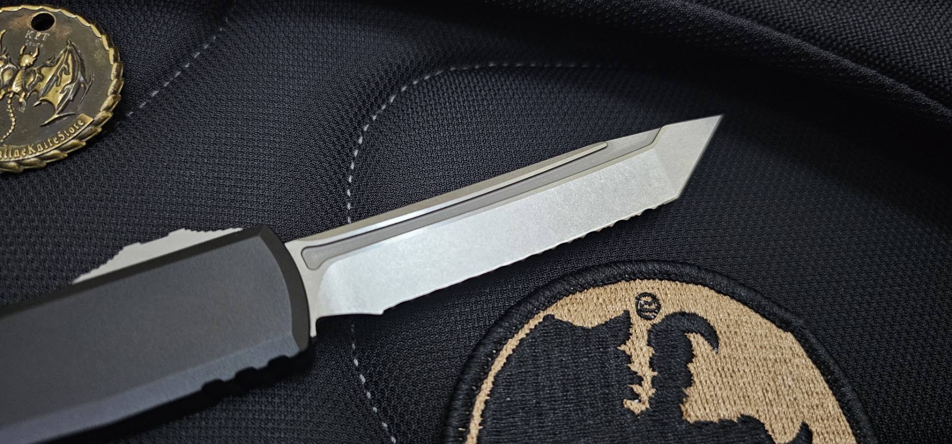 Microtech Ultratech ZBP T/E - Black Handle - Stonewashed Blade