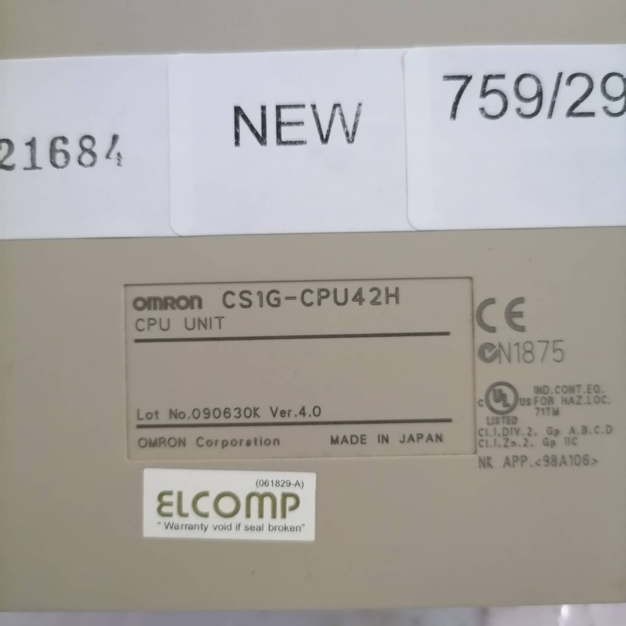 CS1G-CPU42H PLC " OMRON "