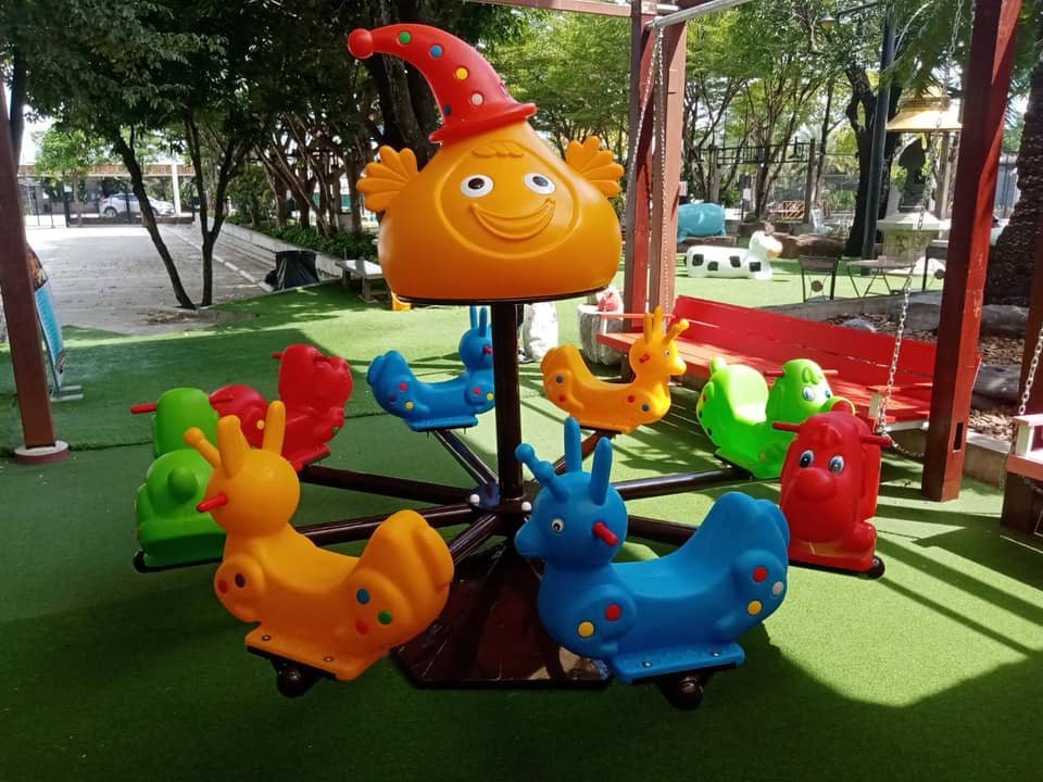 ม้าหมุนตัวตุ่นกับกระจง