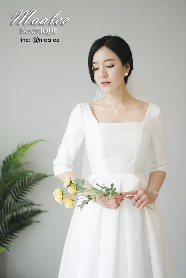 พร้อมส่ง ชุดแต่งงาน มินิมอล ชุดหมั้น