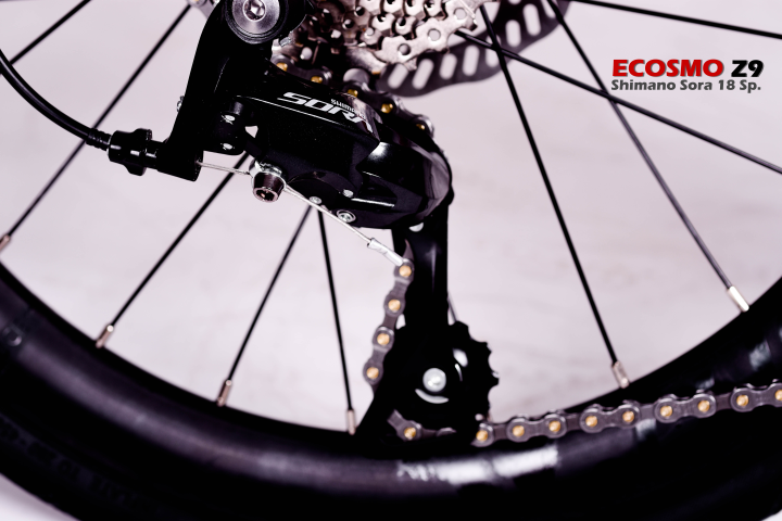 จักรยานพับ BACKER ECOSMO Z9 เฟรมอลู เกียร์ Sora 18 สปีด วงล้อ 20 นิ้ว 451