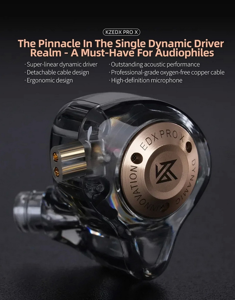 KZ EDX PRO X หูฟัง Iems ไดรเวอร์ไดนามิกซูเปอร์ลิเนียร์ ประสิทธิภาพเสียงที่โดดเด่น ประกันศูนย์ไทย