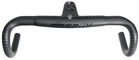 TOSEEK Carbon Fiber AERO (Bamboo Style) Integrated Handlebar With Stem