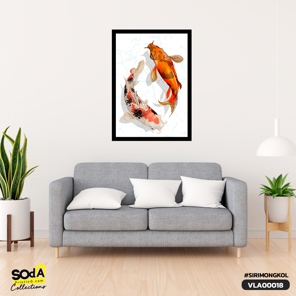 ภาพตกแต่งบ้านสำเร็จรูป ปลาคาร์ฟ Koi Carp VLA00018 #SOdAcollection #ภาพตกแต่งบ้านสไตล์มงคล #ภาพมงคล #สิริมงคล #SIRIMONGKOL #FORTUNE