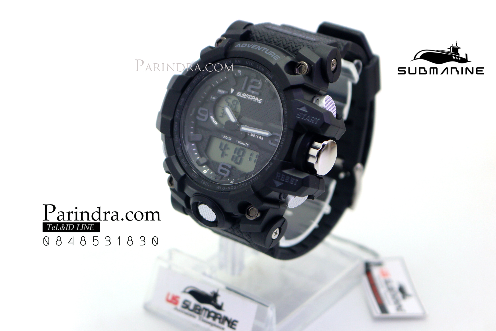 นาฬิกา US submarine TP3190M สีดำล้วน จอเทา