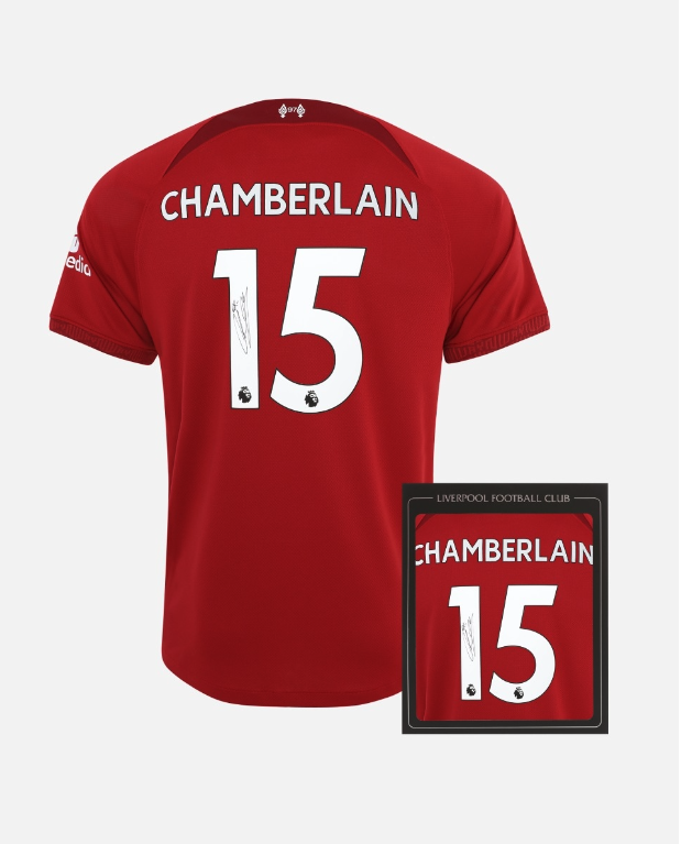 เสื้อลิเวอร์พูล 2022 2023 ลายเซ็นต์ Chamberlain 15 พร้อมกล่อง มีใบรับรองของแท้