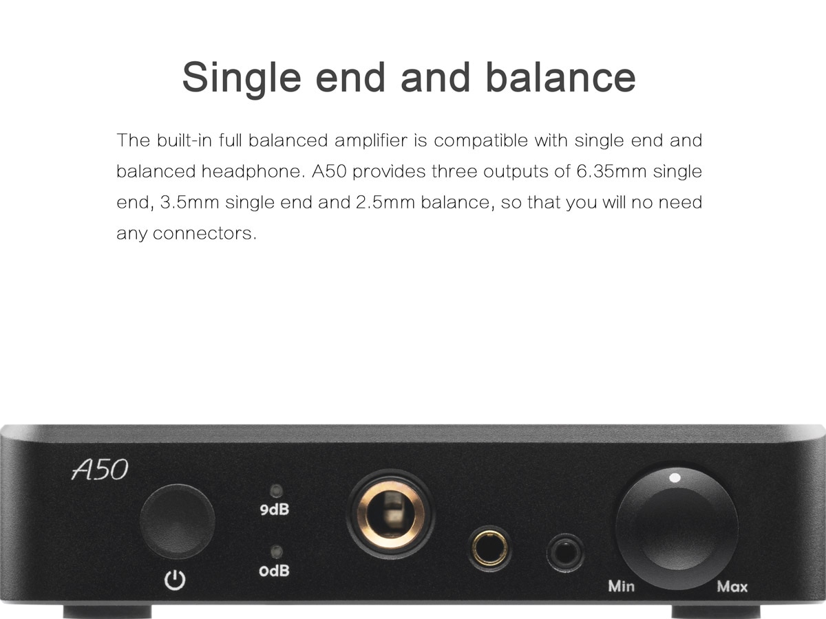 ขาย TOPPING A50 แอมป์หูฟังตั้งโต๊ะกำลังขับสูง รองรับย่านความถี่ 20-200kHz เหนือกว่า Hi-Res