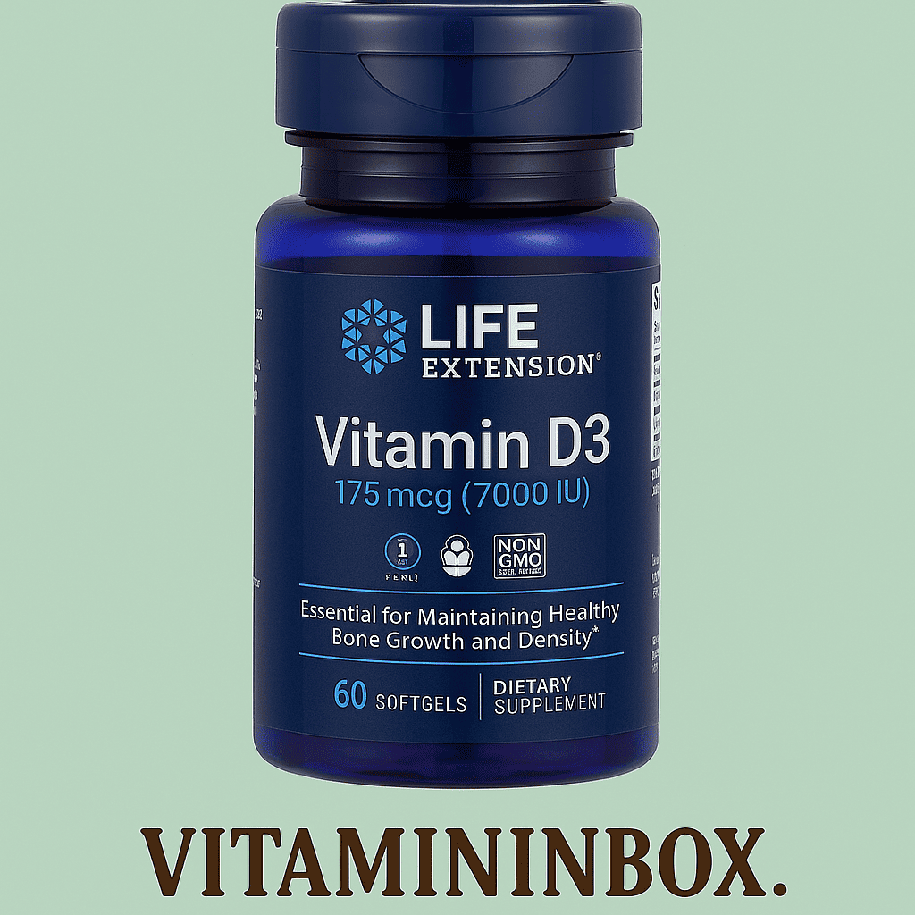 Life Extension, Vitamin D3 7000 IU 60 Softgels