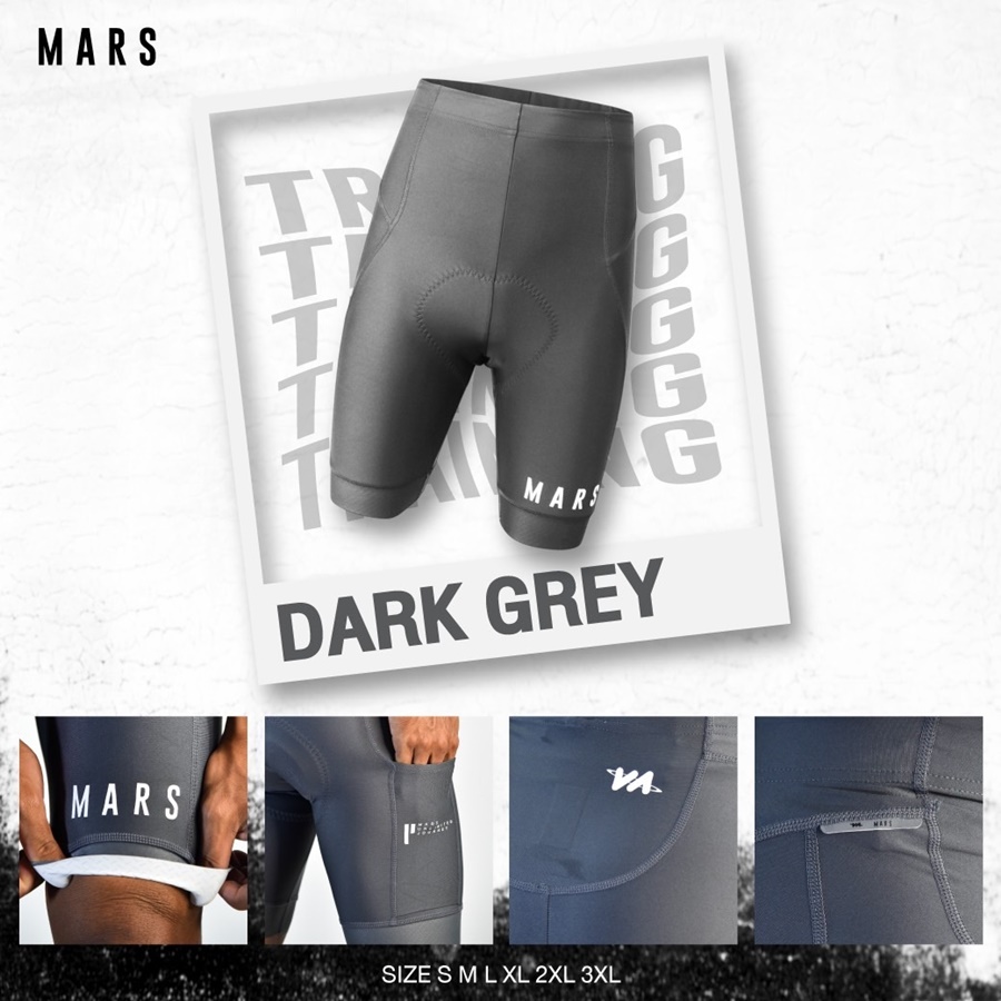 กางเกงปั่นจักรยานขาสั้น MARS รุ่น Training รุ่นใหม่ล่าสุด เนื้อผ้าทำมาจากวัสดุโพลีเอสเตอร์ ไนลอน ไลคร่า และ สแปนเด็กซ์ เจเนเรชั่นใหม่ ระบายเหงื่อได้ดีเยี่ยม 2025