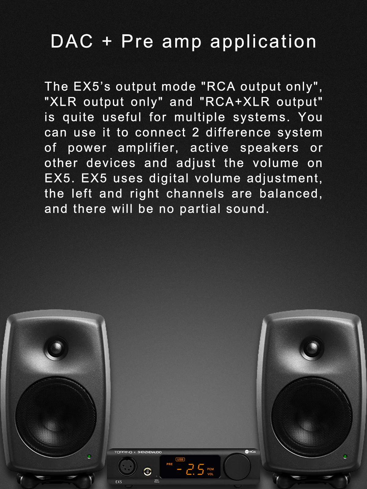 ขาย Topping EX5 DAC& ตั้งโต๊ะรองรับ MQA, Dual Hi-Res ประกันศูนย์ไทย