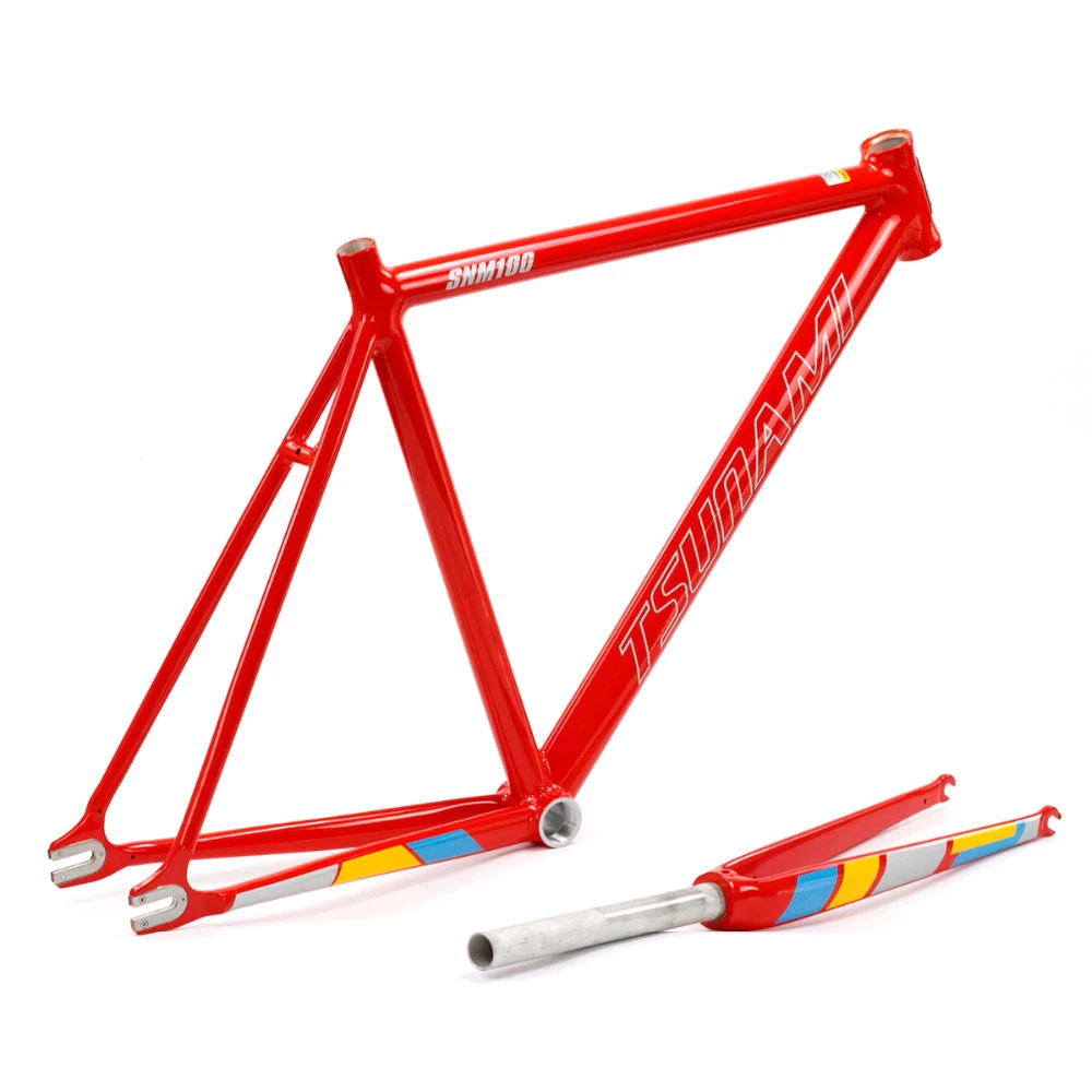 เฟรมเซ็ต เฟรม TSUNAMI Aluminum Fixed Gear Frame Fork Road Track 700c
